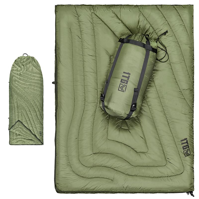 1TG Outdoor Waterproof Puffy Camping Blanket - Multifunctional Lightweight for Shawls, Quilts, Mat, Mattress, Sleeping Bag & Sleeping Bag Packable