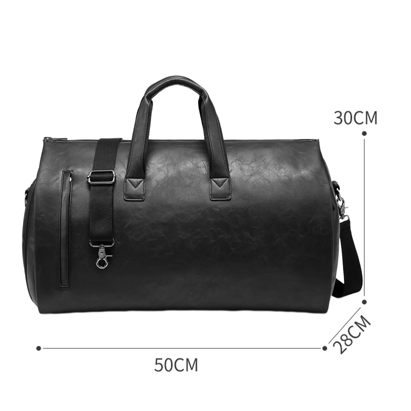 Leather Duffle Bag Large Weekender Bag with Shoes Compartment