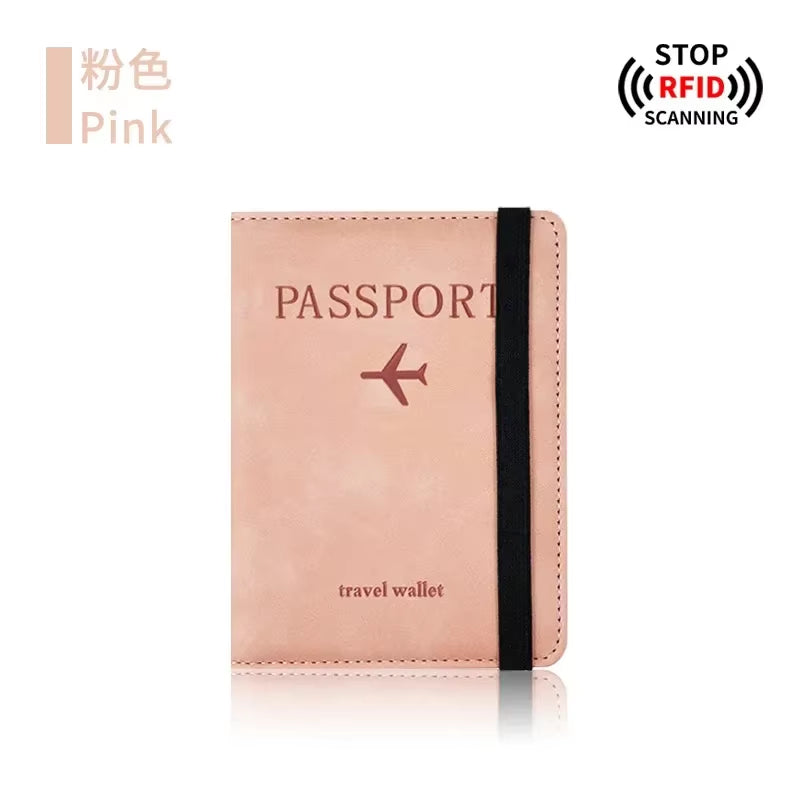 Rfid Blocking Protection Travel Passport Credit Holder Cover Case Business PU Leather Women Men Ticket Protective Accessories