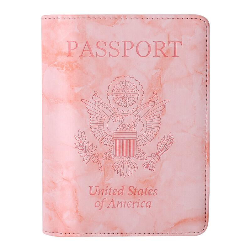 Slim Leather Travel Passport Wallet Holder with RFID Blocking Passport Holder