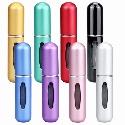 Refillable Perfume Atomizer Travel,8Pcs 5ML Portable Mini Pocket Perfume Atomizer Bottle Spray for Travel Accessories Tin Canister Organiser