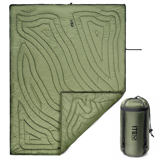 1TG Outdoor Waterproof Puffy Camping Blanket - Multifunctional Lightweight for Shawls, Quilts, Mat, Mattress, Sleeping Bag & Sleeping Bag Packable