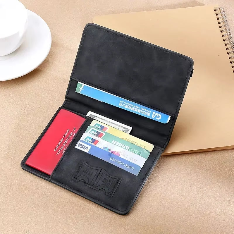 Rfid Blocking Protection Travel Passport Credit Holder Cover Case Business PU Leather Women Men Ticket Protective Accessories