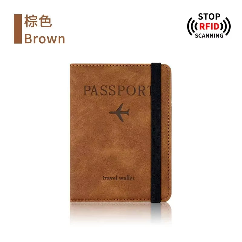 Rfid Blocking Protection Travel Passport Credit Holder Cover Case Business PU Leather Women Men Ticket Protective Accessories