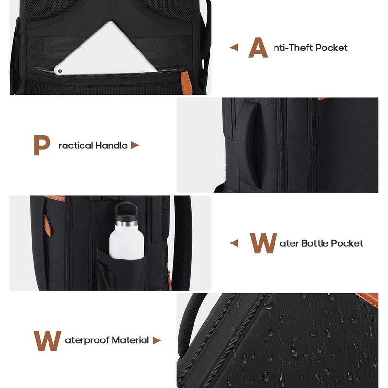 42L Travel Laptop Backpack with 4 Packing Cubes