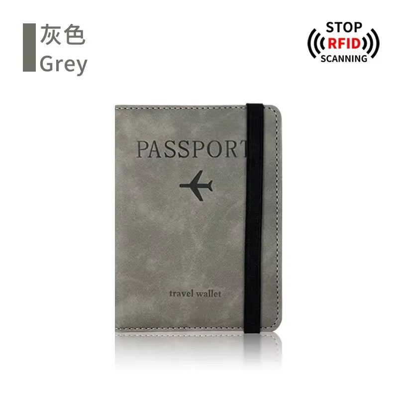 Rfid Blocking Protection Travel Passport Credit Holder Cover Case Business PU Leather Women Men Ticket Protective Accessories