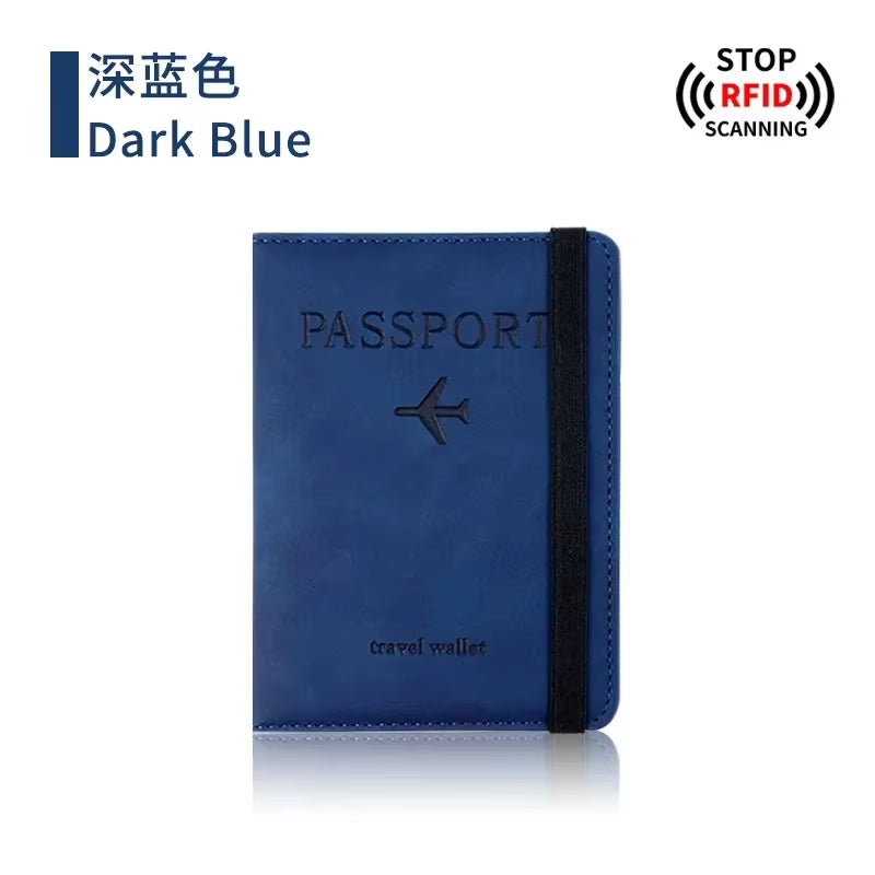 Rfid Blocking Protection Travel Passport Credit Holder Cover Case Business PU Leather Women Men Ticket Protective Accessories