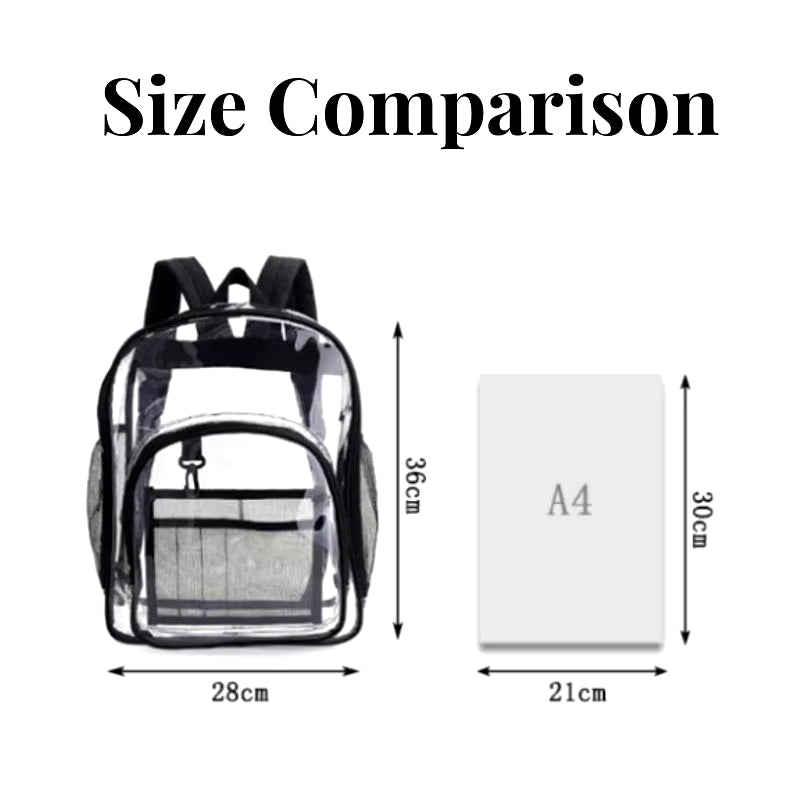 Backpack Waterproof Transparent School Bag Girl Large Capacity Backpack Solid Clear Backpack Men Fashion Transparent Plastic Bag