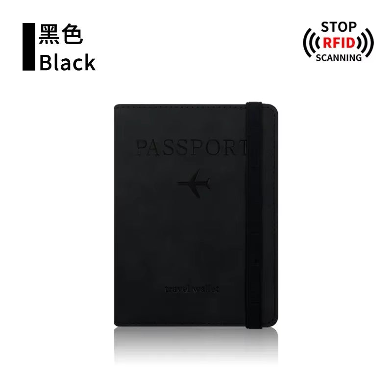 Rfid Blocking Protection Travel Passport Credit Holder Cover Case Business PU Leather Women Men Ticket Protective Accessories